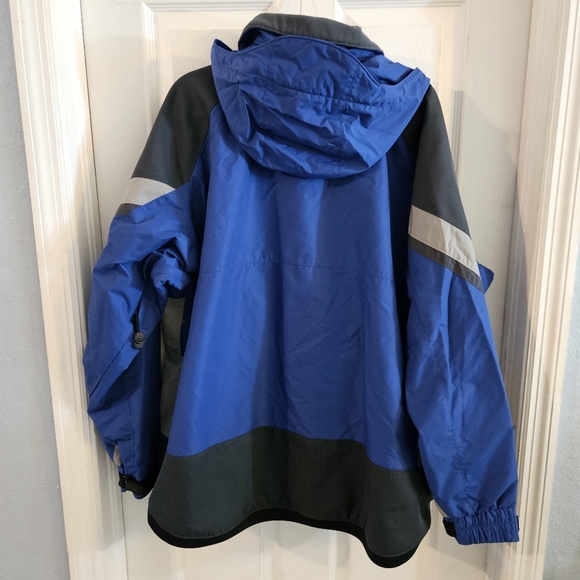 Columbia Sportswear Core Interchange Vented Ski Jacket Removable Hood Blue XL - Picture 3 of 15